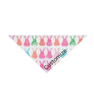 Easter Bunny Pet Bandana, Cute Animal Print Dog Bandana, Spring Pet Accessory, Dog Fashion, Easter Gift Idea, Pet Apparel