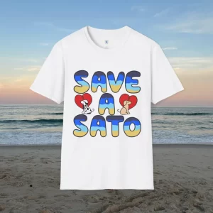 Save A Sato Unisex T-Shirt, Animal Rescue Tee, Pet Lover Gift, Cute Dog Shirt, Social Cause Apparel