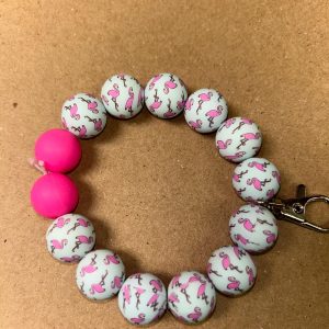 flamingo wristlet