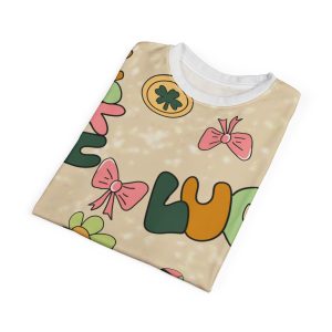 Lucky Charm Unisex Cut & Sew Tee - Vibrant Spring Floral, St. Patrick's Day Shirt, Casual Wear, Gift for Her, Everyday Comfort