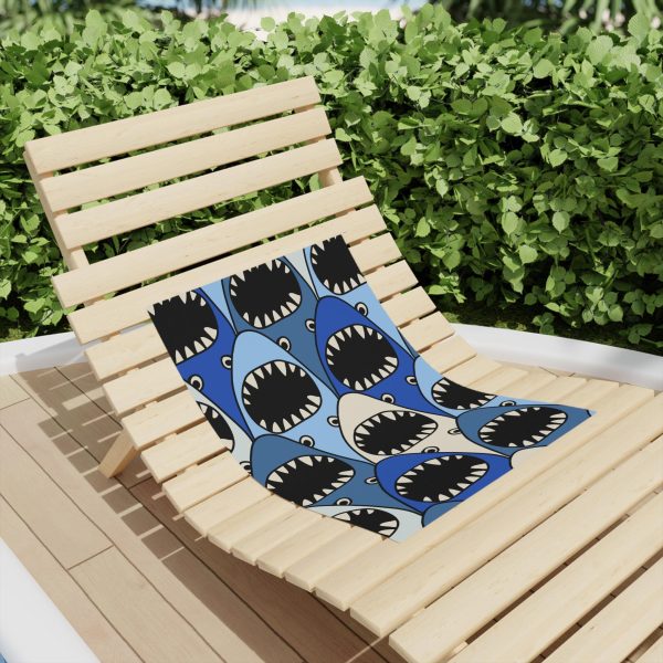 Fun Shark Beach Towels, Cute Beach Accessories, Summer Swim Gear, Poolside Necessities, Great for Kids