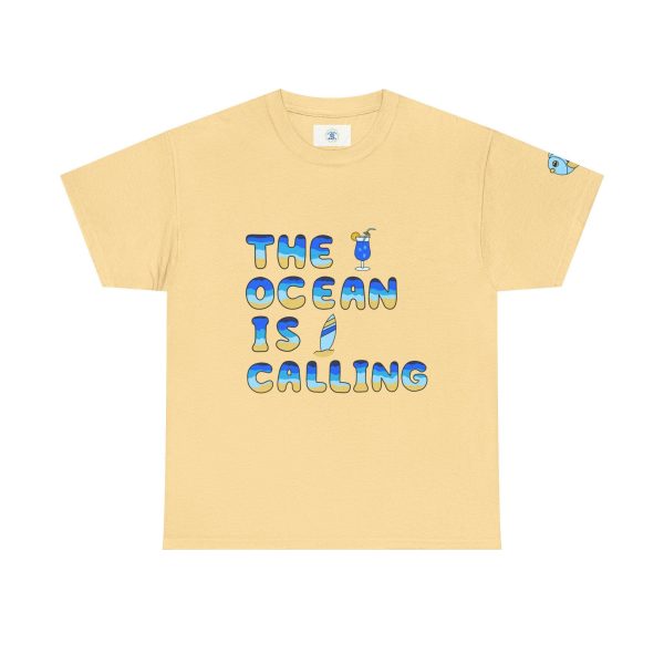Ocean Vibes Unisex Heavy Cotton Tee, Beach Lover Gift, Summer Fashion, Coastal Tee, Ocean Theme Apparel