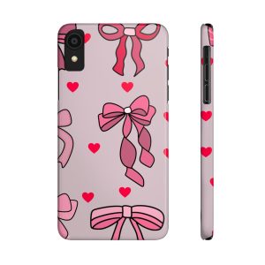 Chic Bow Pattern Slim Phone Cases - Cute Gift for Her, Stylish Accessory, Trendy Phone Protection, Birthday Present, Valentine's Day