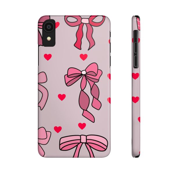 Chic Bow Pattern Slim Phone Cases - Cute Gift for Her, Stylish Accessory, Trendy Phone Protection, Birthday Present, Valentine's Day