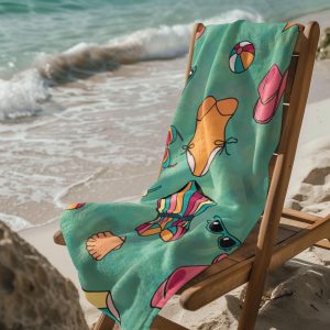 Colorful Beach Towel, Fun Summer Accessory for Pool Days, Perfect Gift for Beach Lovers, Vibrant Towel for Vacations