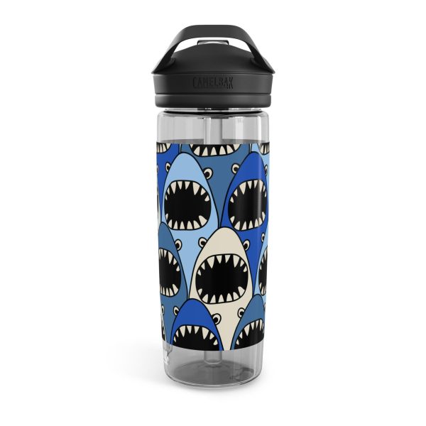 Shark-Themed CamelBak Eddy® Water Bottle - 20oz/25oz, Perfect for Kids, Outdoor Adventures, Gifts, Hydro Flask, Eco-Friendly