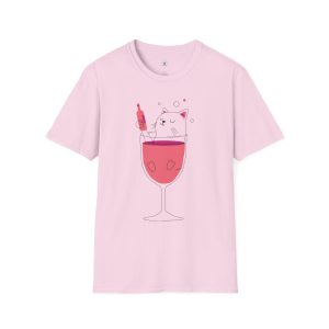 Cute Cat Drink T-Shirt, Fun Cat Lover Tee, Gift for Cat Owners, Casual Summer Shirt, Cute Animal Print Apparel