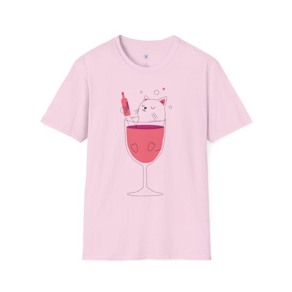Cute Cat Drink T-Shirt, Fun Cat Lover Tee, Gift for Cat Owners, Casual Summer Shirt, Cute Animal Print Apparel