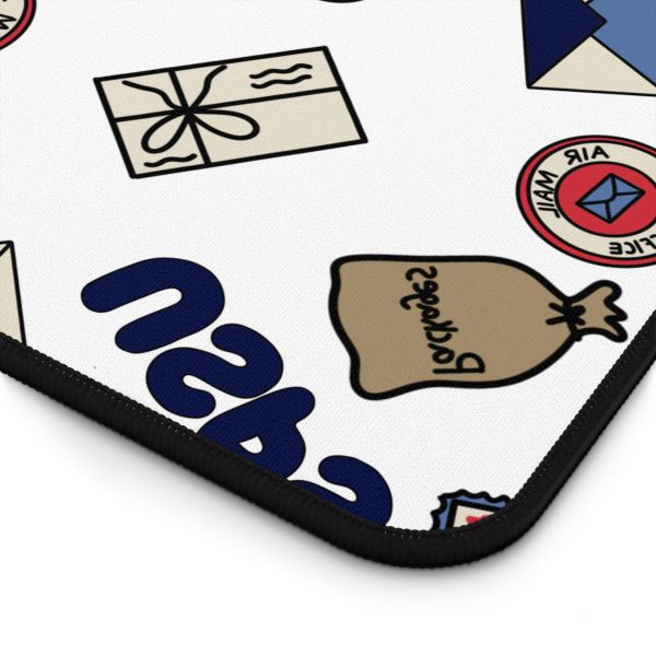 Mail Themed Desk Mat - Cute Office Decor, Great for USPS Enthusiasts, Postal Service Gifts, Home Office, Desk Accessories