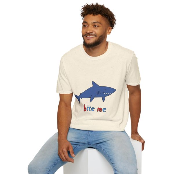 Funny Shark Bite Me T-Shirt, Ocean Lovers Gift, Beachwear, Summer Casual Shirt, Shark Enthusiast Tee, Cute Graphic Tee