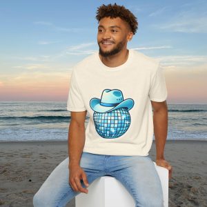 Disco Cowboy T-Shirt, Fun Graphic Tee, Retro Style Shirt, Unisex Summer Wear, Festival Outfit, Gift for Music Lovers