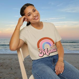 Mama Rainbow Graphic Tee, Perfect Gift for Moms, Summer Vibe T-Shirt, Trendy Family Shirt, Gift for Mother's Day