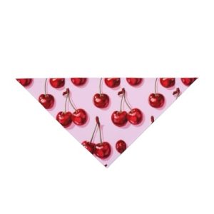 Cherry Print Pet Bandana, Cute Dog Accessories for Summer, Pet Fashion, Gift for Pet Lovers, Dog Bandana, Adorable Pet Photography