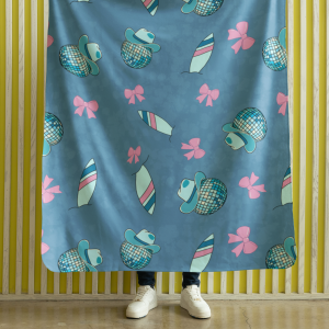 Tropical Velveteen Plush Blanket | Cozy Throw, Soft Blanket for Children, Nursery Decor, Gift for Baby Shower, Summer Vibes