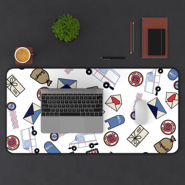 Mail Themed Desk Mat - Cute Office Decor, Great for USPS Enthusiasts, Postal Service Gifts, Home Office, Desk Accessories - Image 11