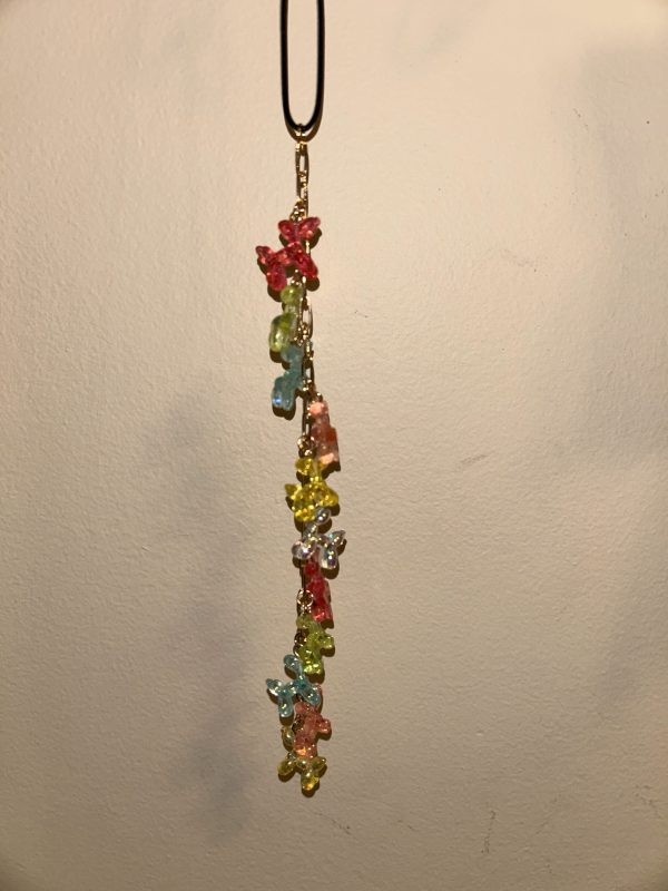 rainbow dogs car charm